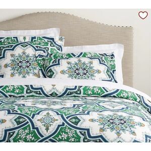 Pottery Barn Ashton Medallion Organic Percale Sham King